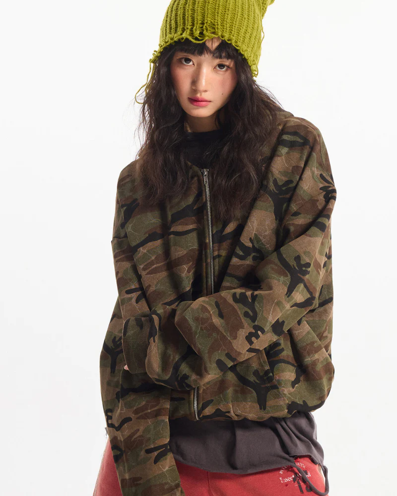 Street Style Couple's Camouflage Hoodie Jacket - Image 6