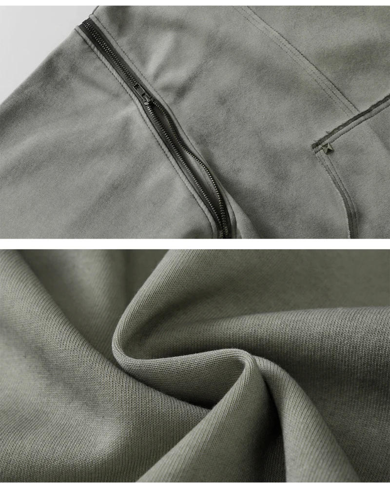 Street Style Washed “Dirty-Dye” Zip-Up Hoodie Jacket - Image 14