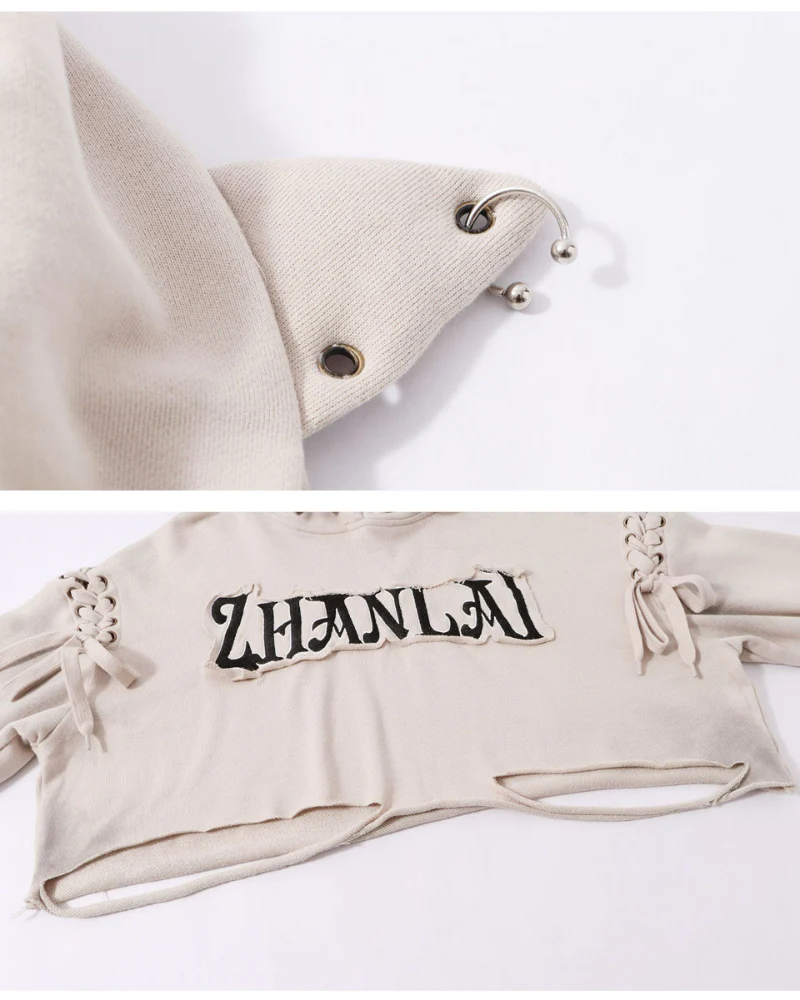 Street Subculture Cat Ear Women’s Cropped Hoodie - Image 14
