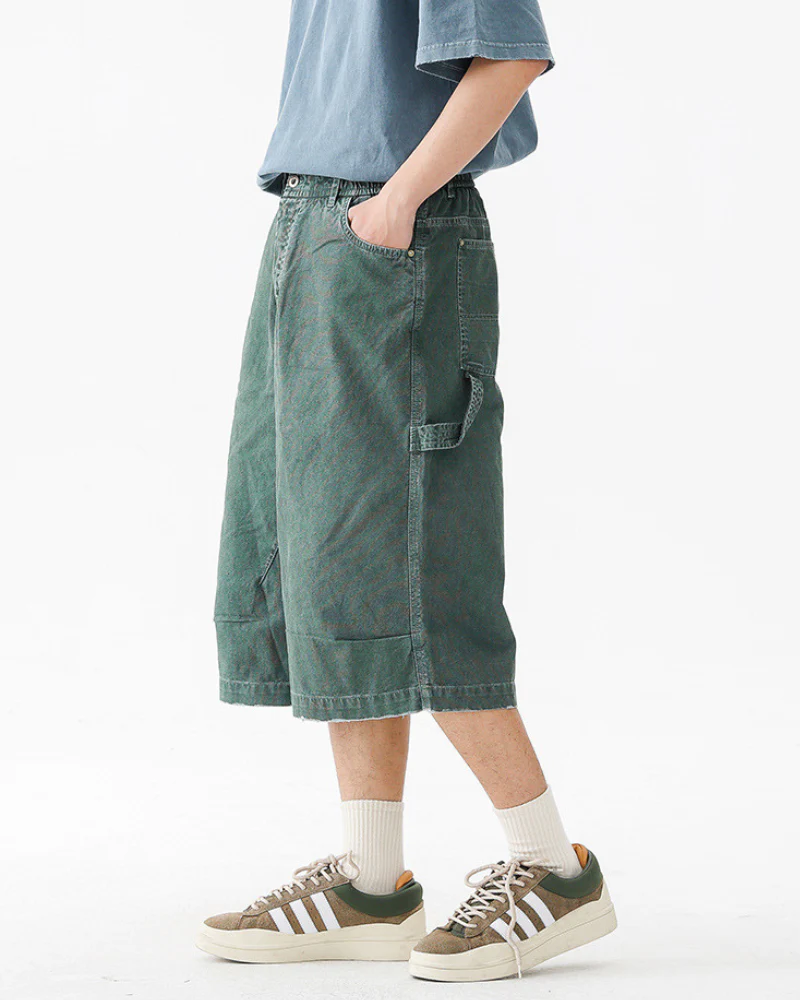 Street Unisex Denim-Look Shorts | Baggy Jorts - Image 12
