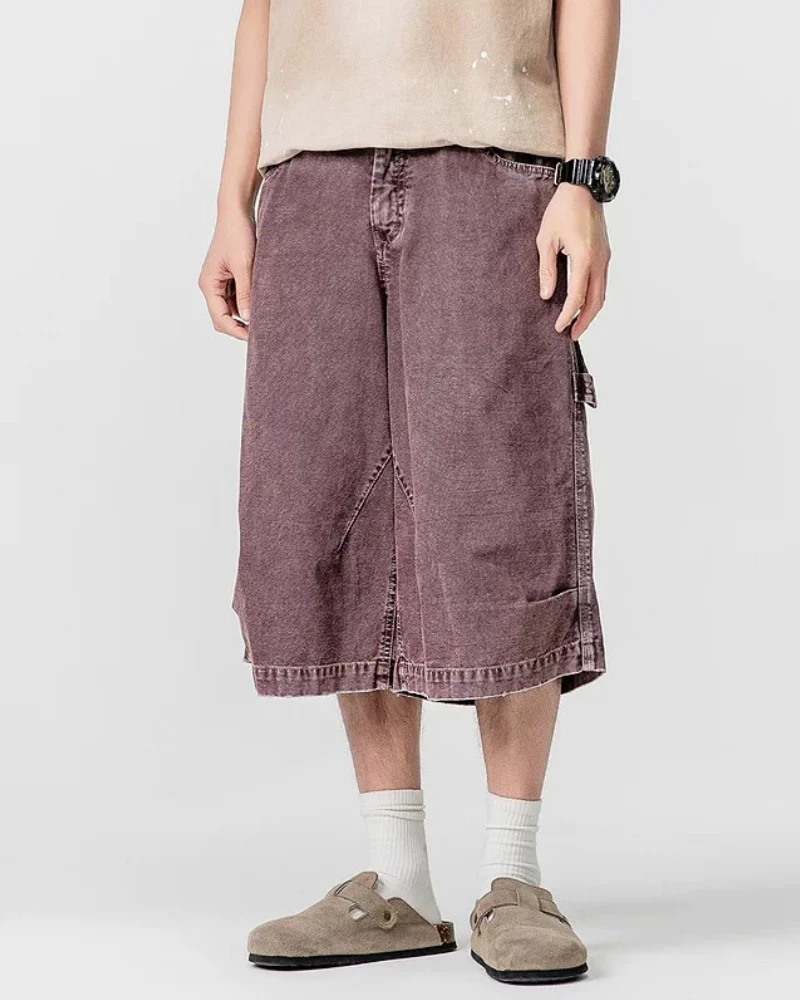 Street Unisex Denim-Look Shorts | Baggy Jorts - Image 6