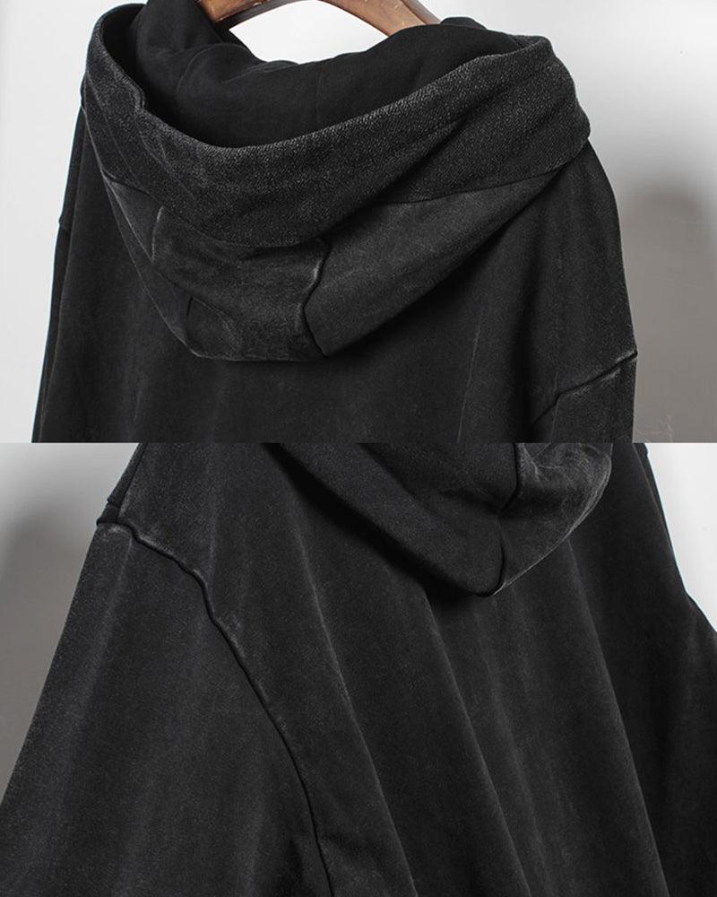 Streetwear Black Denim Hoodie - Image 11