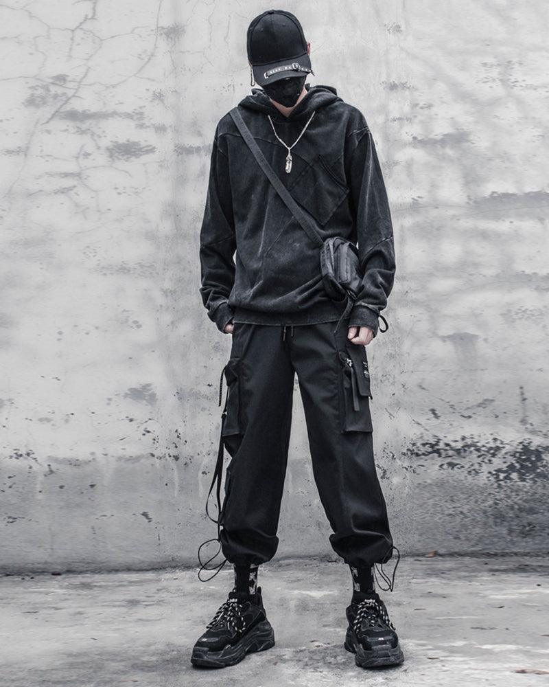 Streetwear Black Denim Hoodie - Image 6