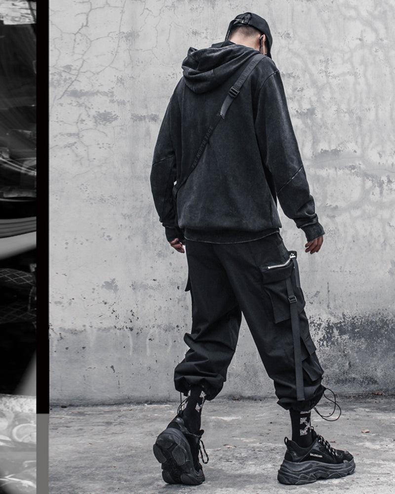 Streetwear Black Denim Hoodie - Image 7