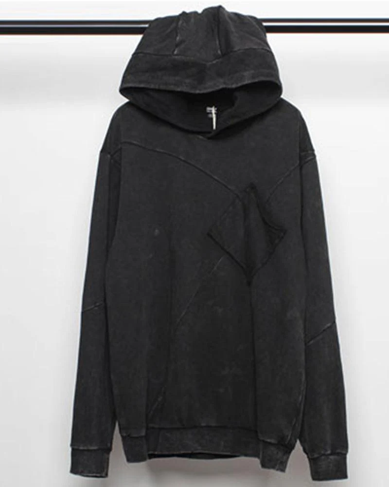 Streetwear Black Denim Hoodie - Image 8