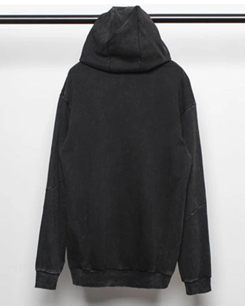 Streetwear Black Denim Hoodie - Image 9