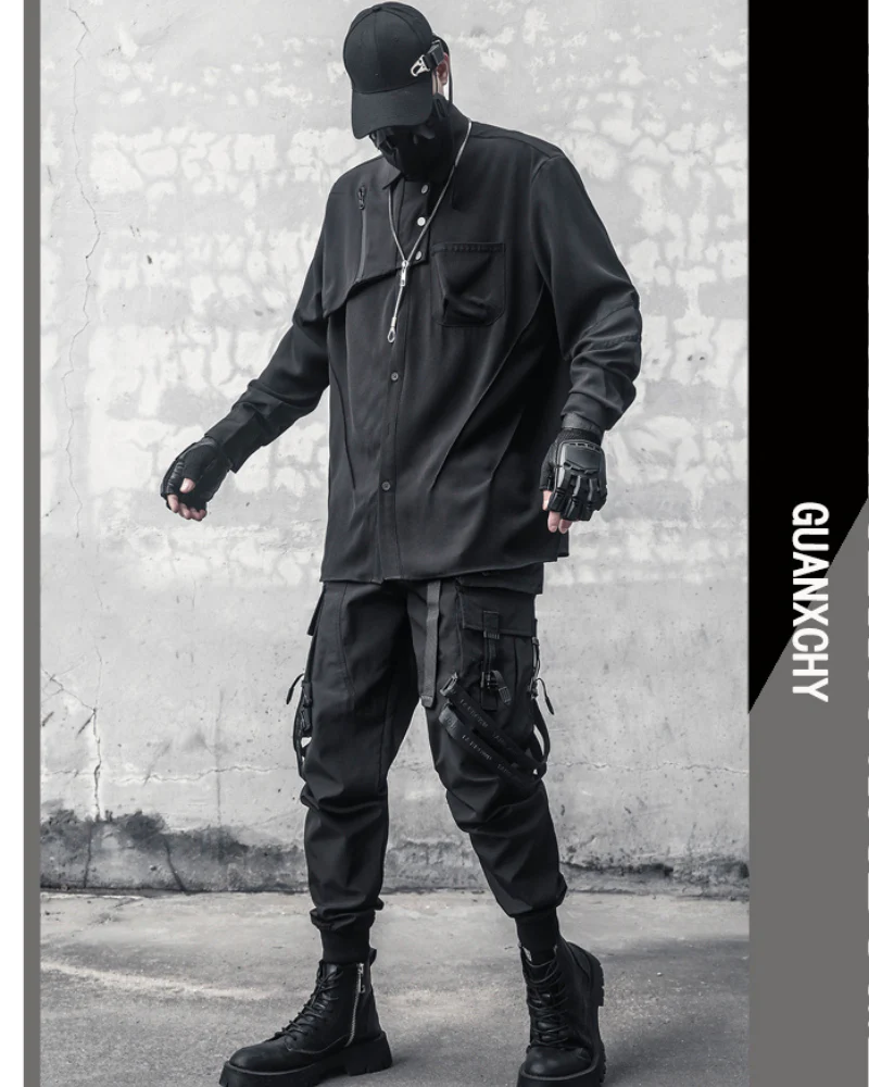 Streetwear Black Long-Sleeve Shirt - Image 6