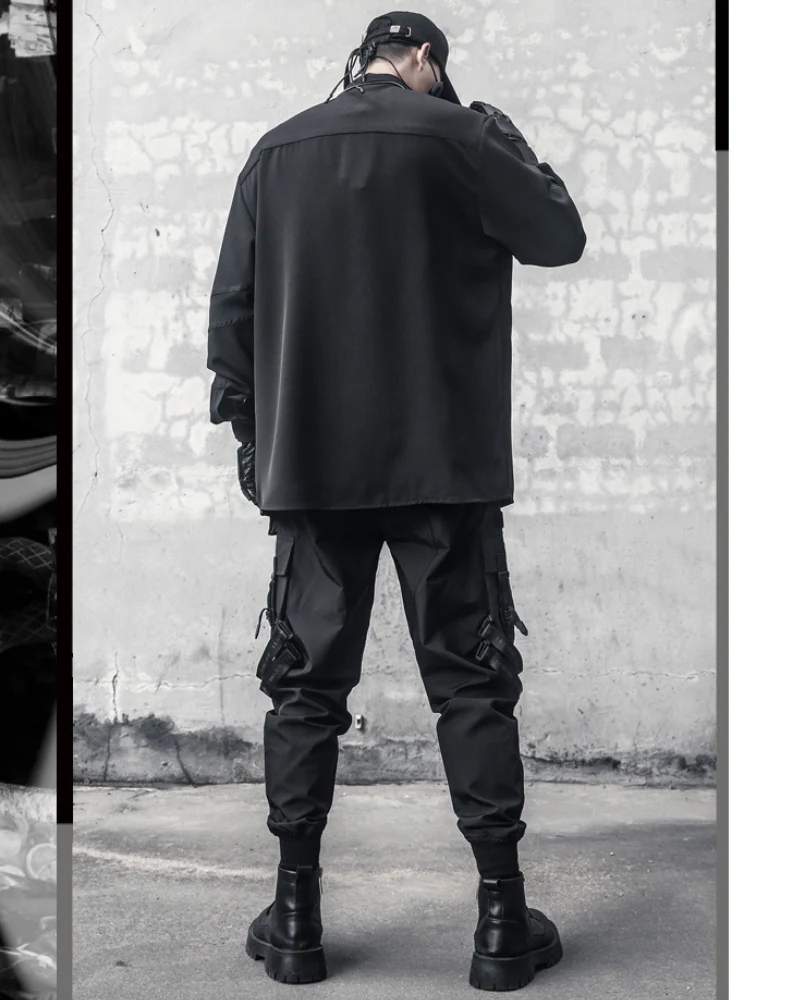 Streetwear Black Long-Sleeve Shirt - Image 7