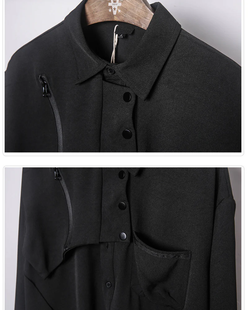Streetwear Black Long-Sleeve Shirt - Image 9