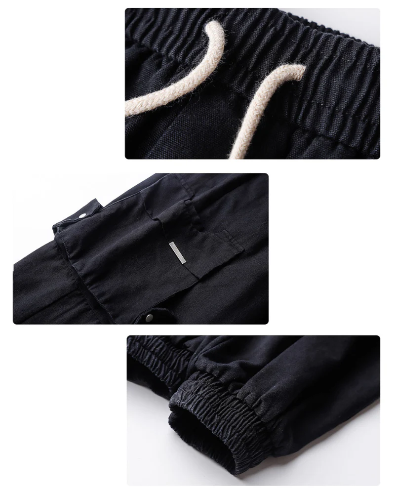 Streetwear Black Loose Large-Pocket Cargo Pants - Image 11