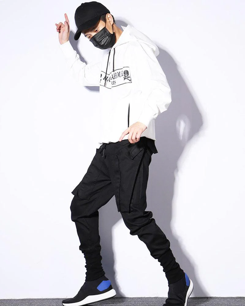 Streetwear Black Slim Cargo Pants - Image 3