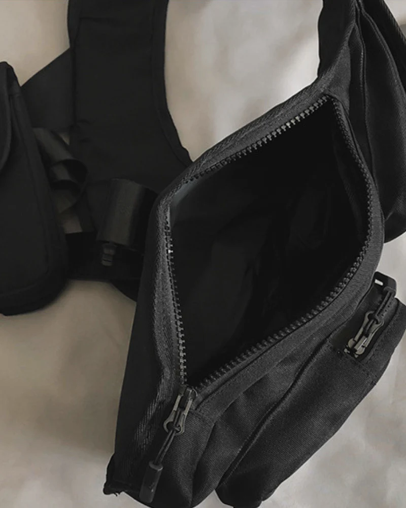 Streetwear Chest Bag Half Vest - Image 10