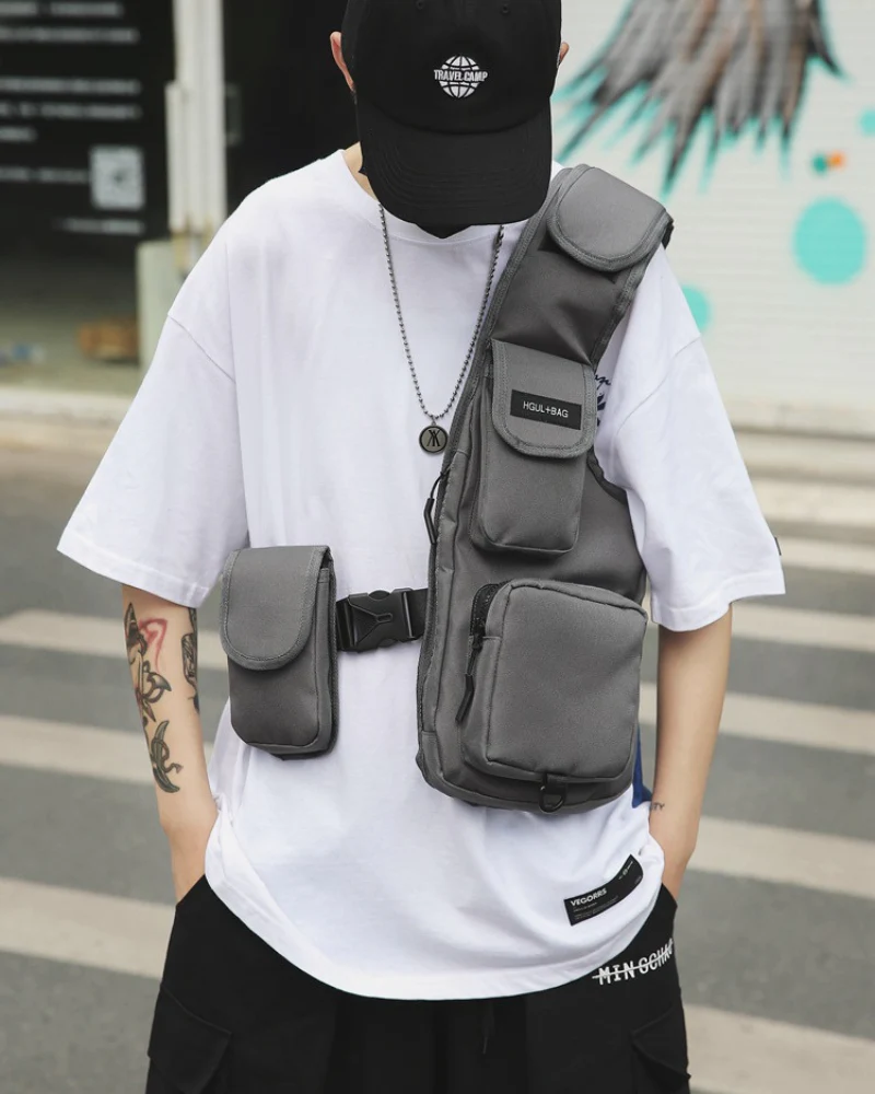 Streetwear Chest Bag Half Vest - Image 4