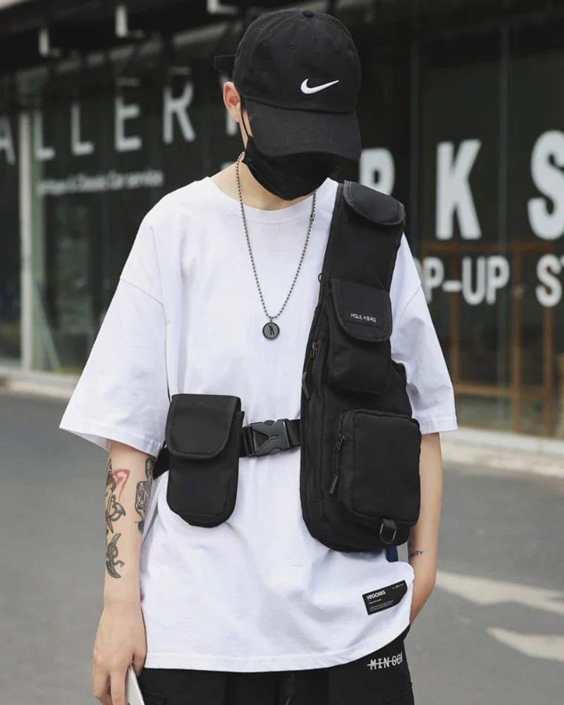 Streetwear Chest Bag Half Vest - Image 5