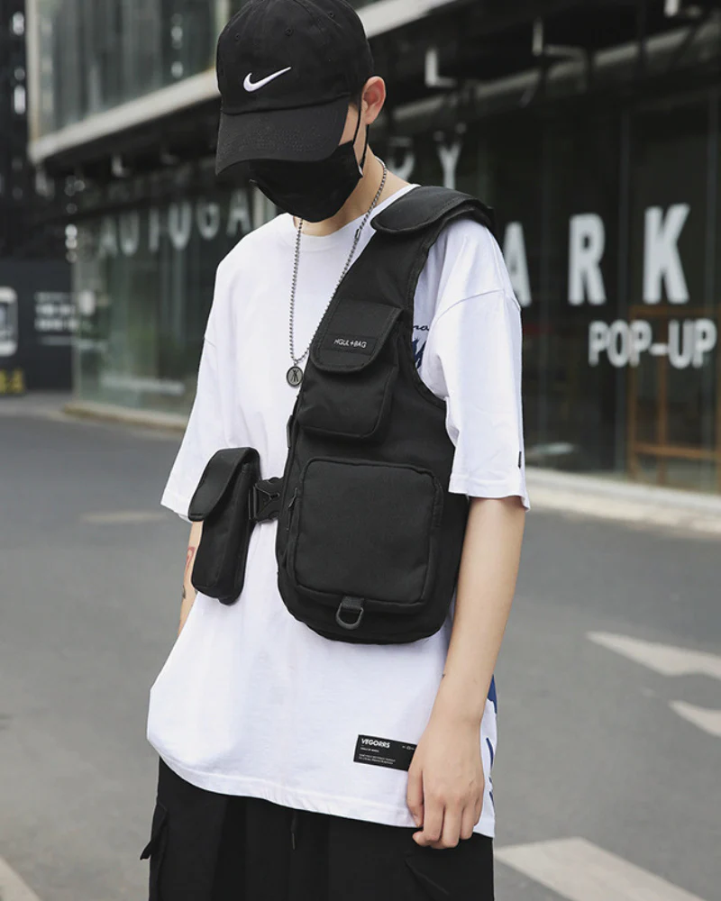 Streetwear Chest Bag Half Vest - Image 6