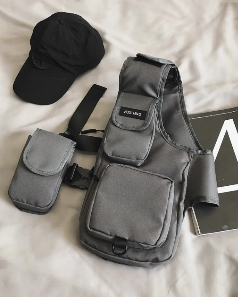 Streetwear Chest Bag Half Vest - Image 8