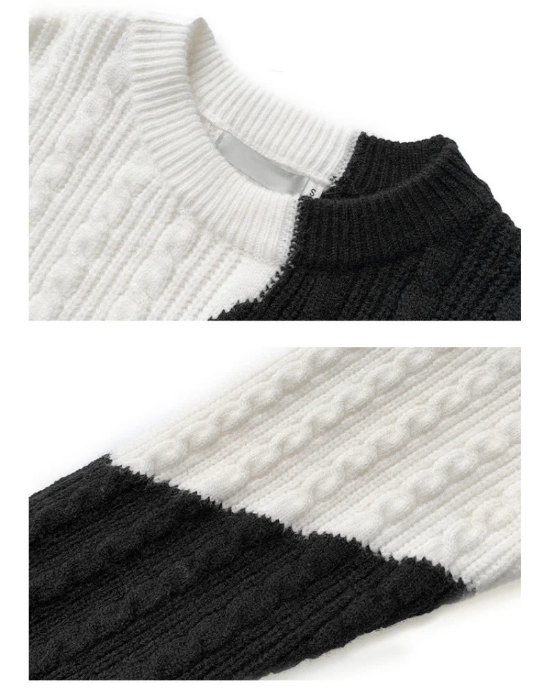 Streetwear Color Block Crewneck Sweater - Image 8