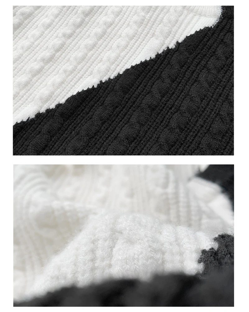Streetwear Color Block Crewneck Sweater - Image 9