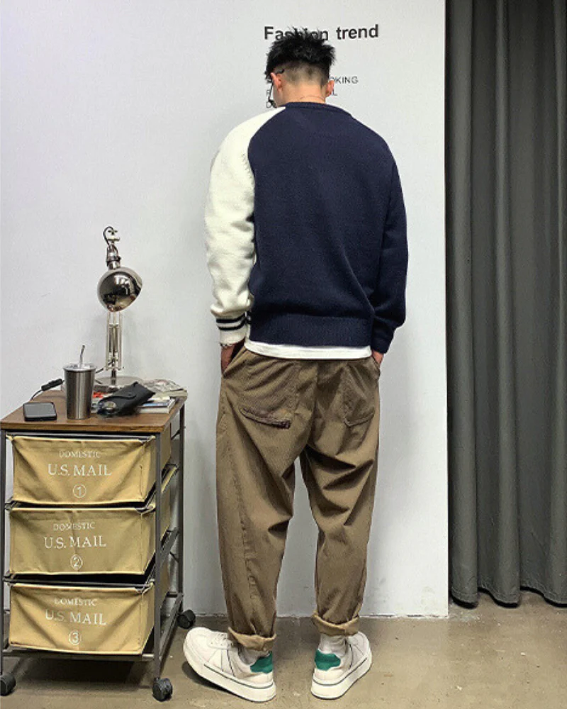 Streetwear Color Block Sweater - Image 7