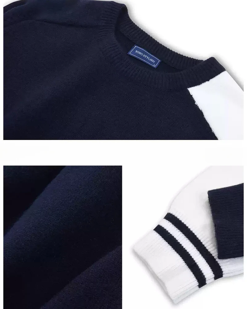 Streetwear Color Block Sweater - Image 9