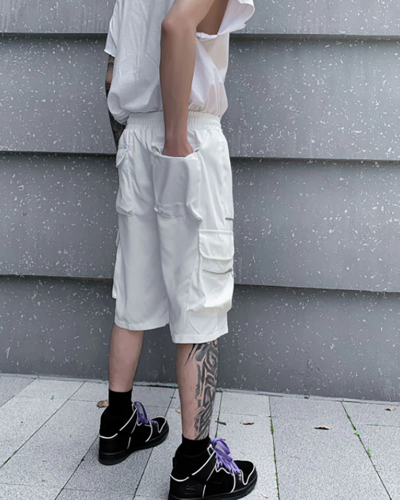 Streetwear Combat Reflective Cargo Shorts - Image 10