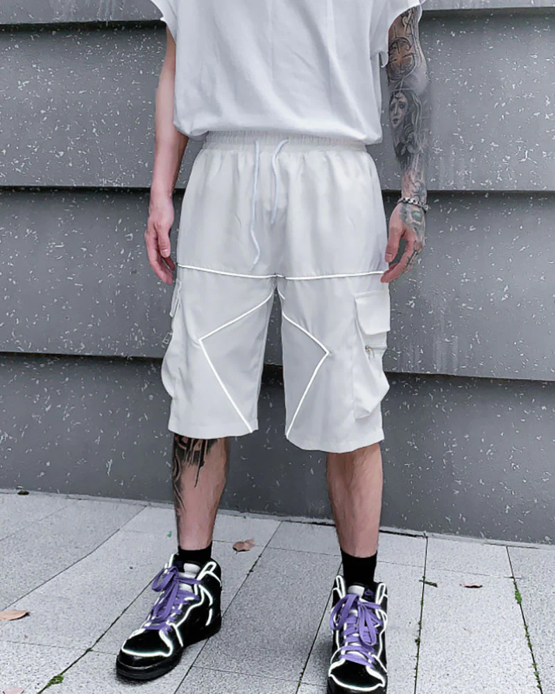 Streetwear Combat Reflective Cargo Shorts - Image 4