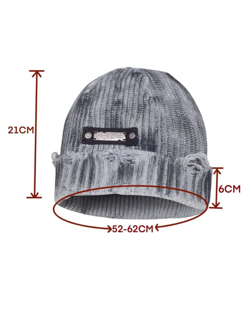 Streetwear Dirty Fit Holed Knit Hat - Image 11