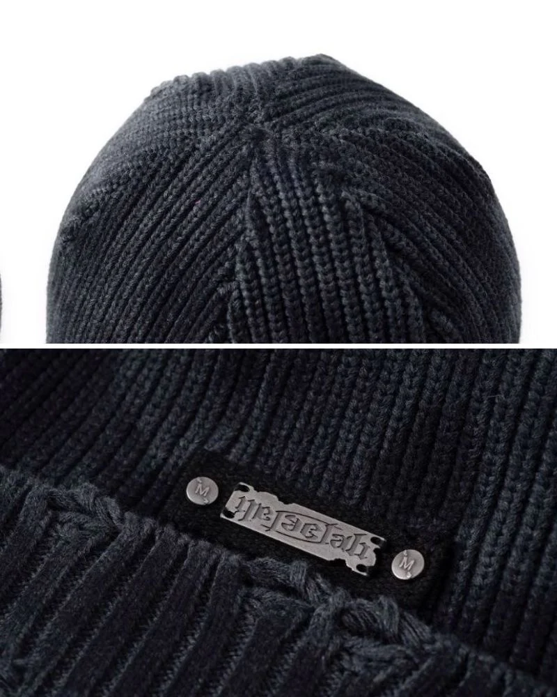 Streetwear Dirty Fit Holed Knit Hat - Image 12