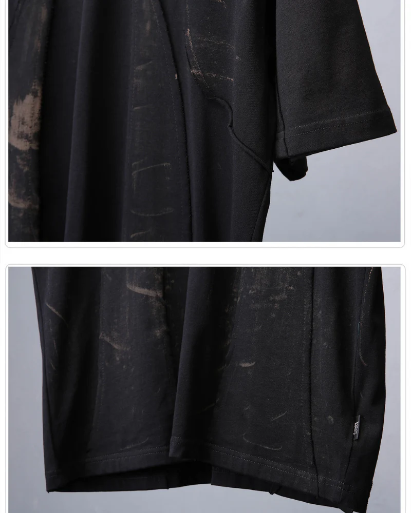 Streetwear Distressed Asymmetrical Cotton T-Shirt - Image 10