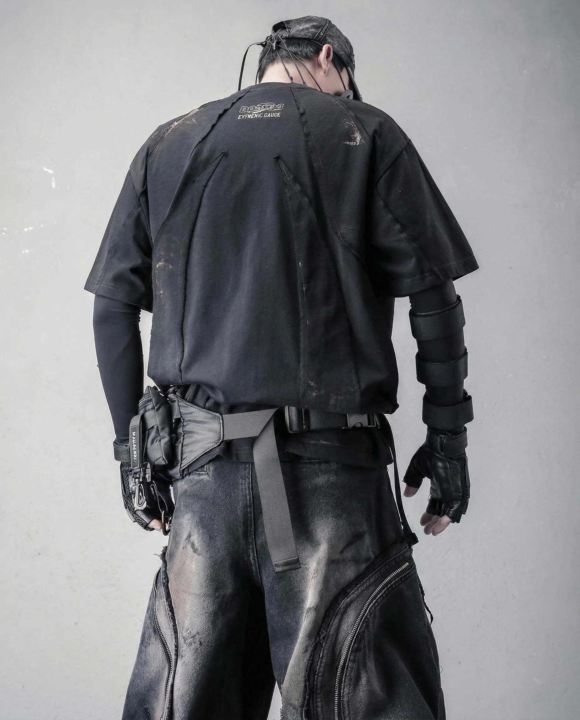 Streetwear Distressed Asymmetrical Cotton T-Shirt - Image 4
