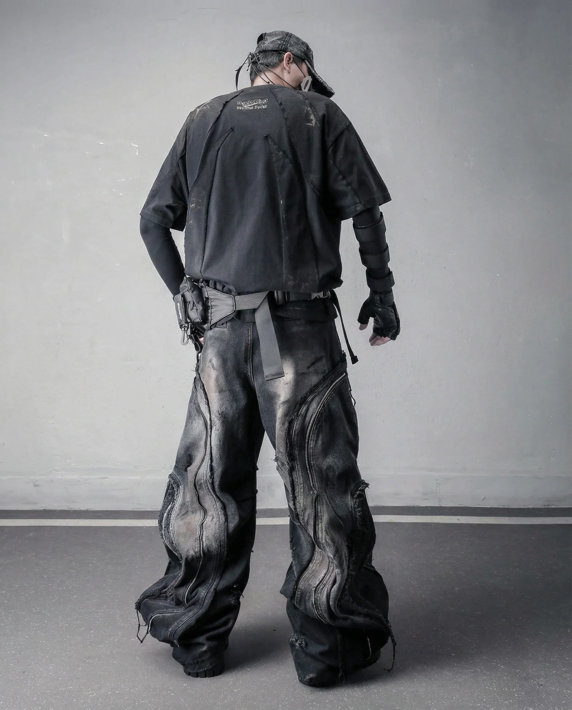 Streetwear Distressed Asymmetrical Cotton T-Shirt - Image 7