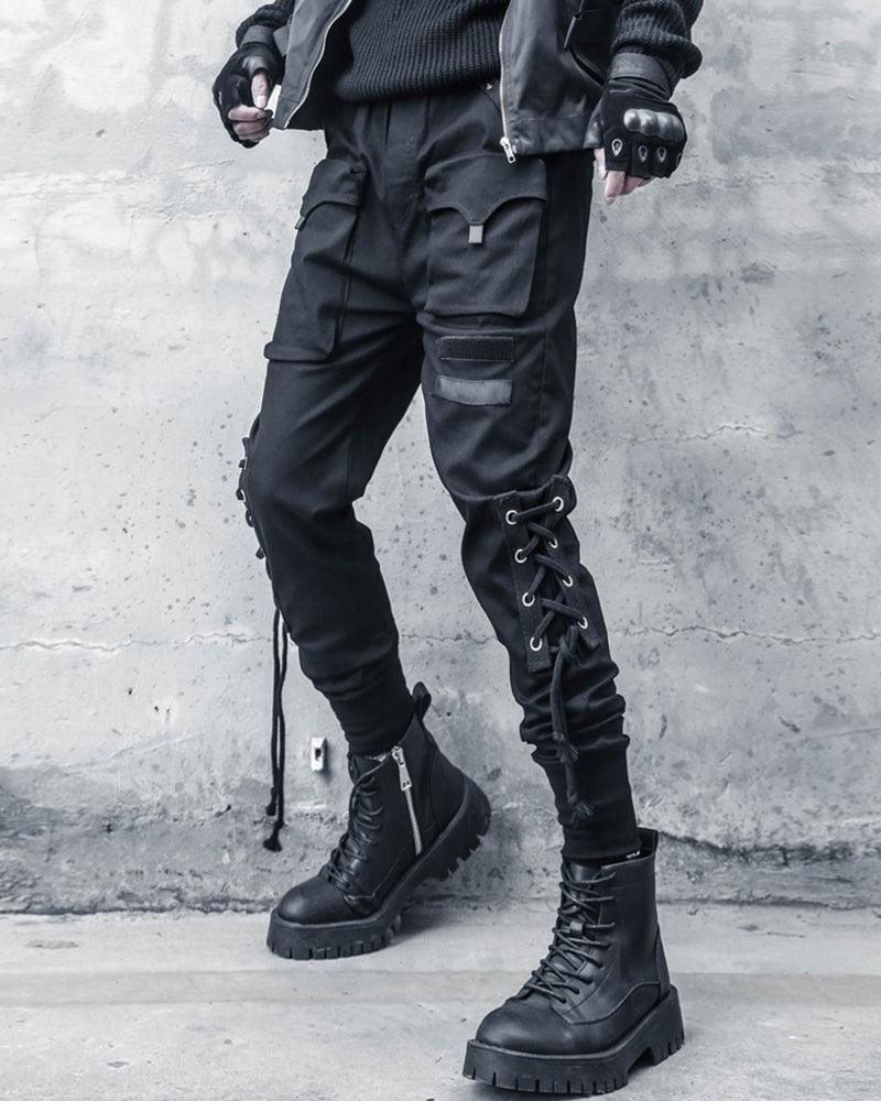Streetwear Drawstring Slim Cargo Pants - Image 6