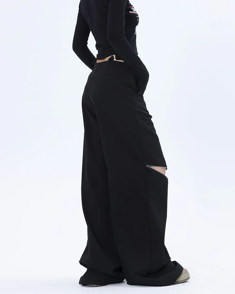 Streetwear Dual-wearable Zippered Cargo Pants - Image 3