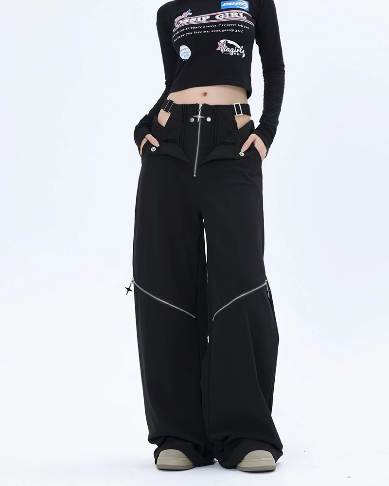 Streetwear Dual-wearable Zippered Cargo Pants - Image 6