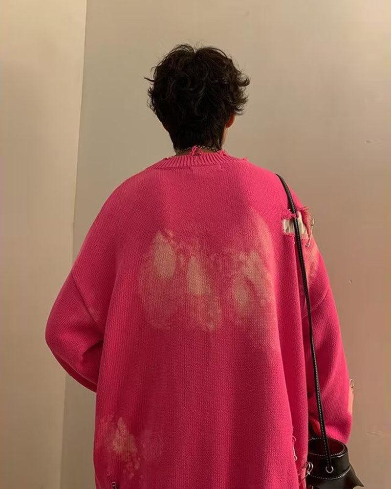 Streetwear Hole Pin Sweater - Image 10