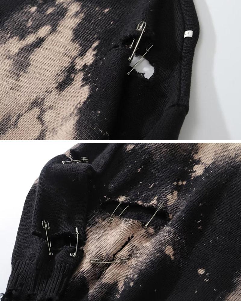 Streetwear Hole Pin Sweater - Image 13
