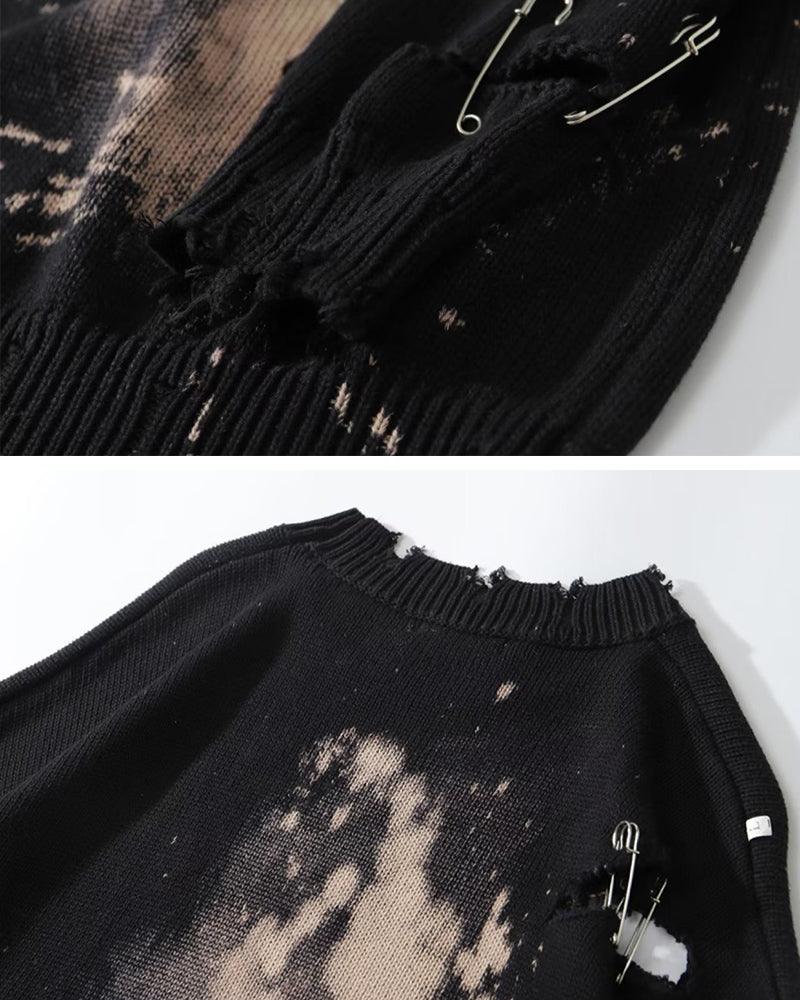 Streetwear Hole Pin Sweater - Image 14