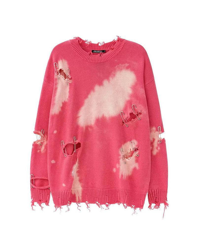 Streetwear Hole Pin Sweater - Image 5