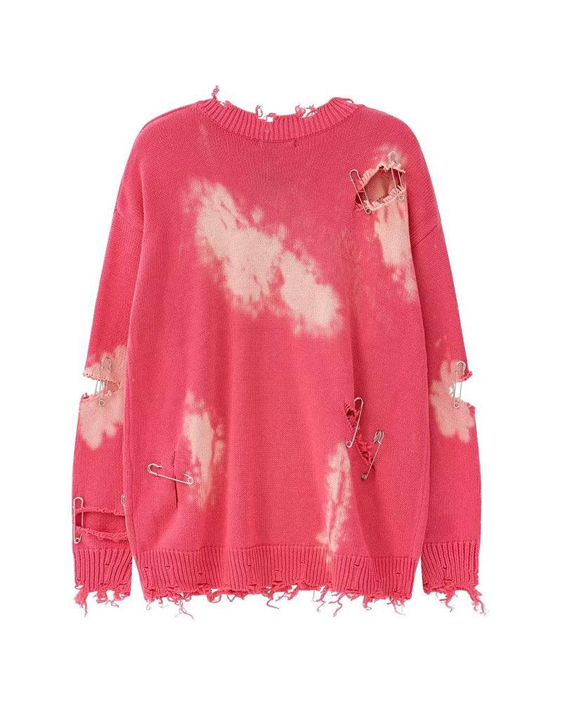 Streetwear Hole Pin Sweater - Image 6