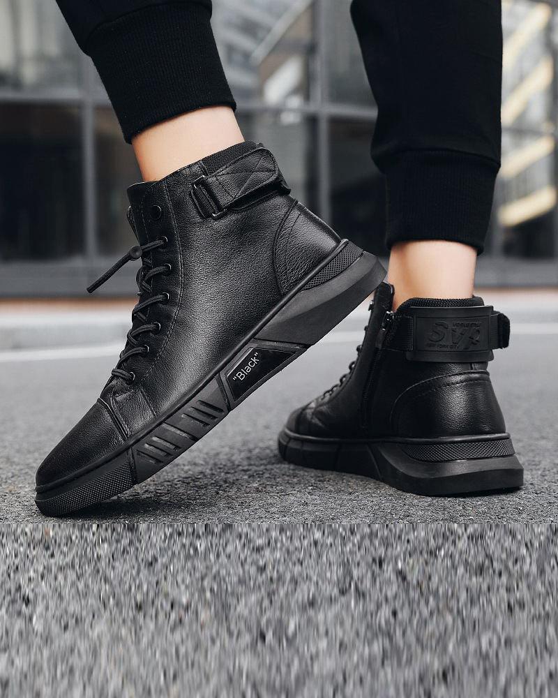 Streetwear Leather Waterproof Sneakers - Image 4