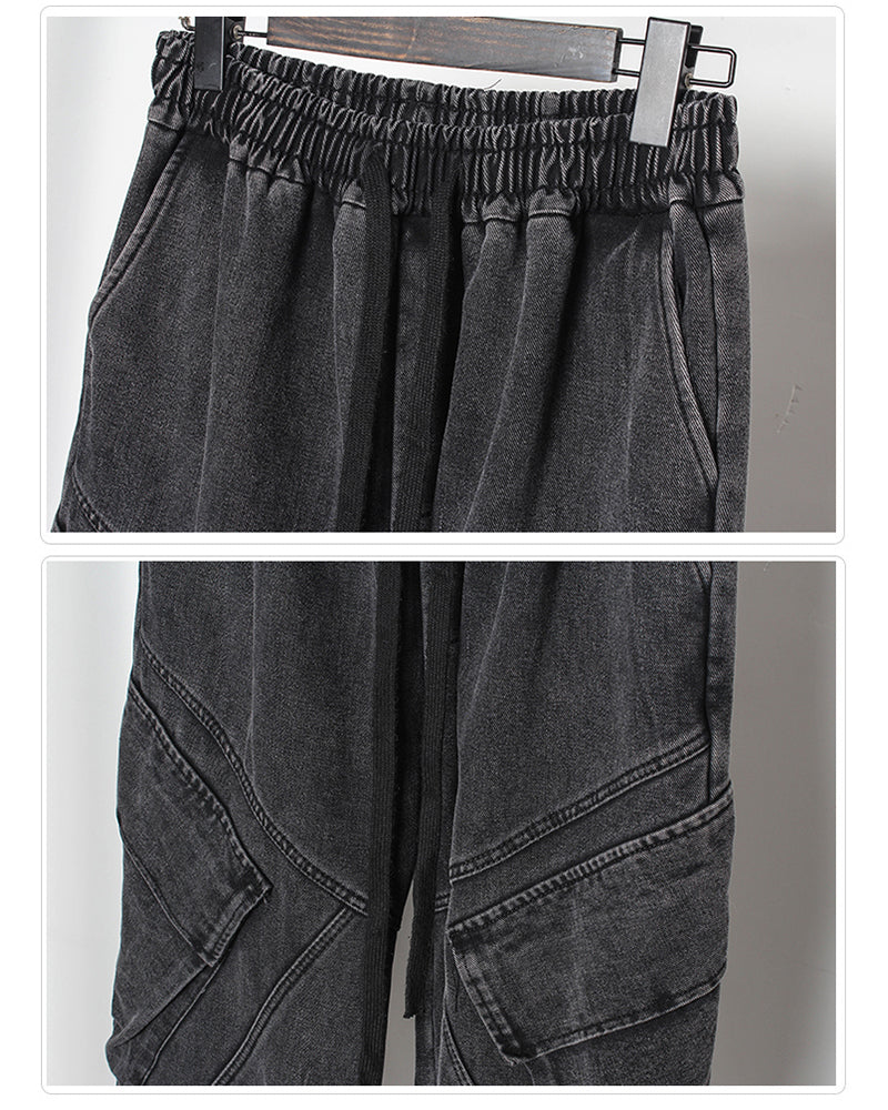 Streetwear Loose Black Denim Y2K Jeans - Image 9