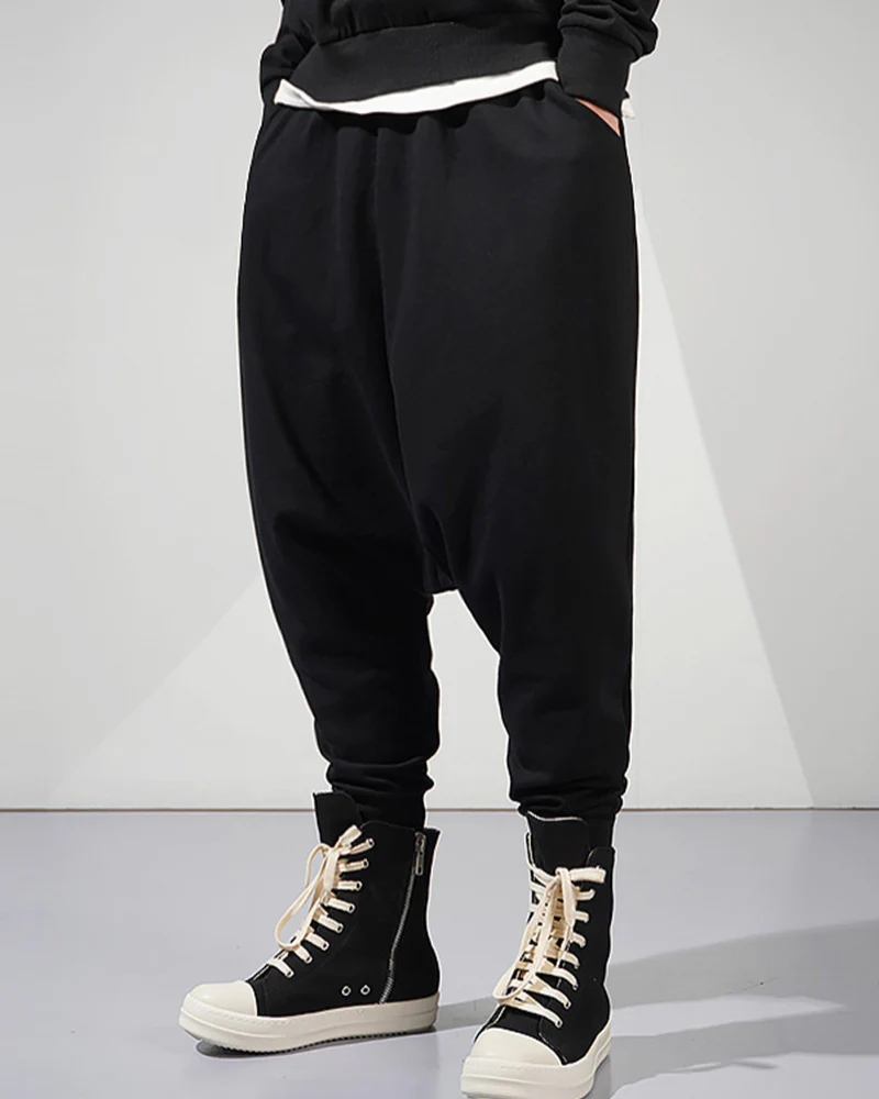Streetwear Loose Drop-Crotch Hakama Pants - Image 4