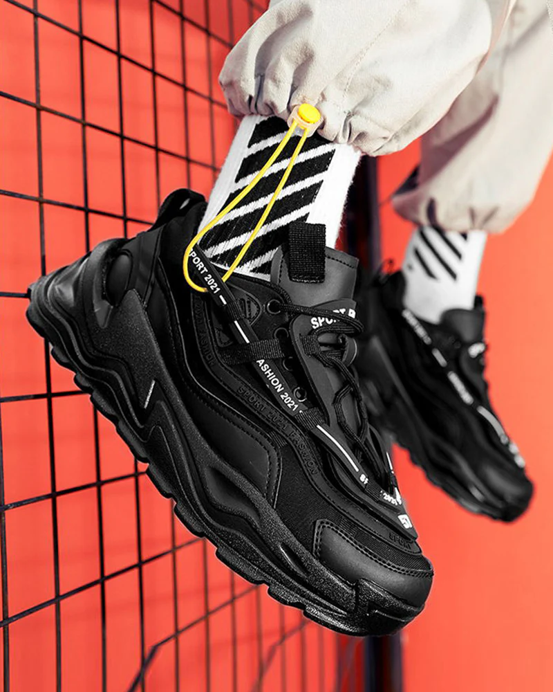Streetwear Mesh Platform Sneakers - Image 3