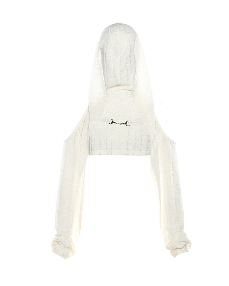 Streetwear Opium Style Hood Blouse Crop Top - Image 9