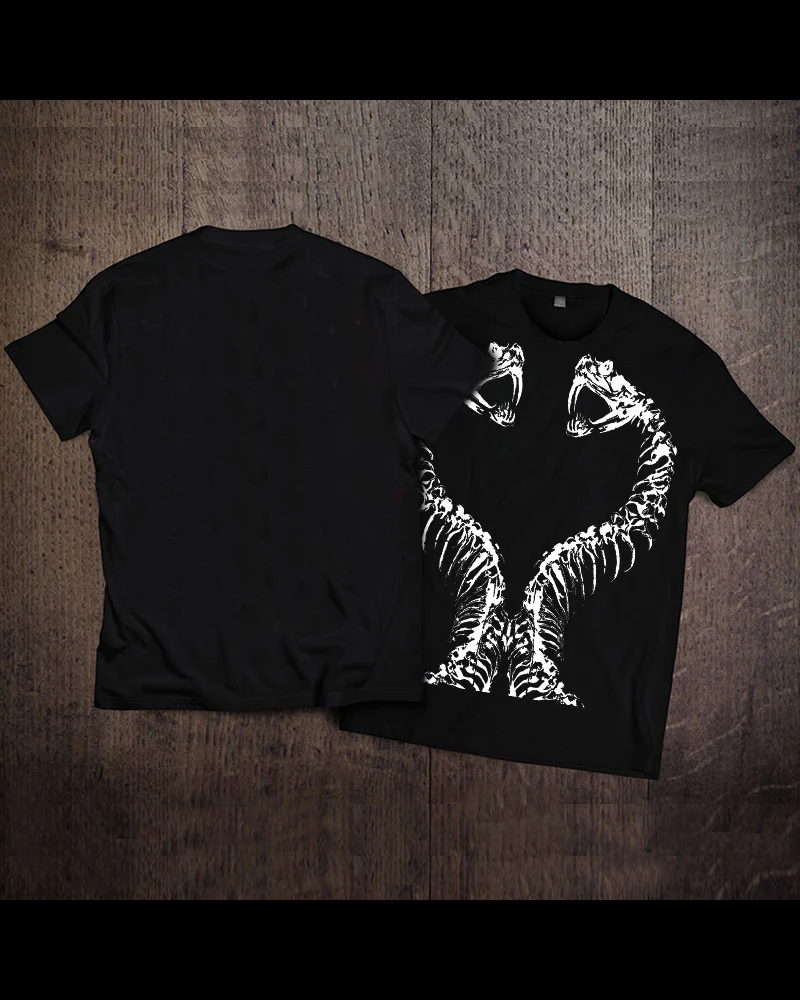Streetwear Opium Style Snake Skull Cotton T-Shirt - Image 3
