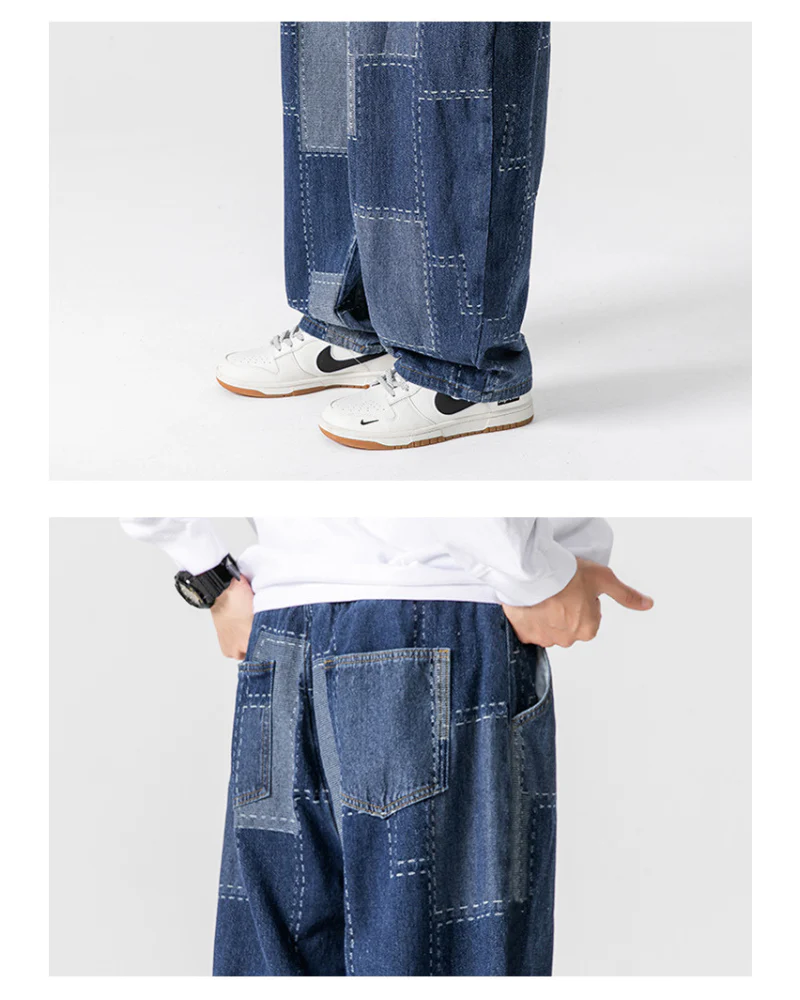 Streetwear Plaid Loose Hakama Pants - Image 9