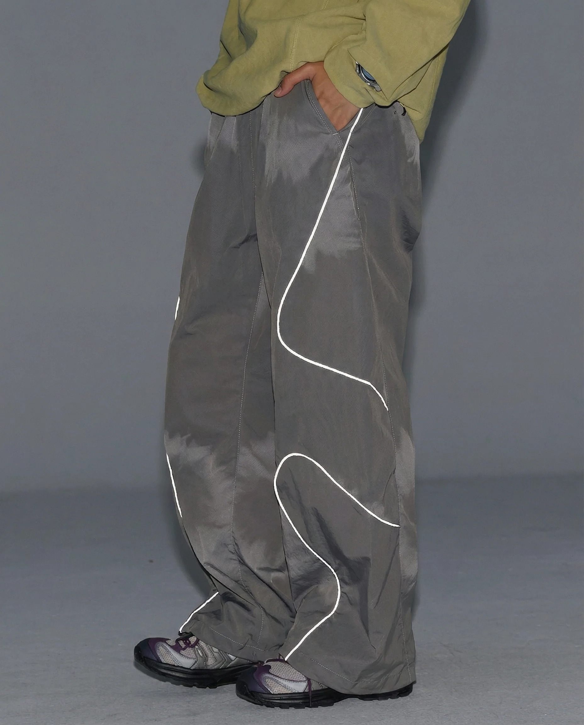 Streetwear Reflective Wide Leg Outdoor Hiking Pants - Image 11