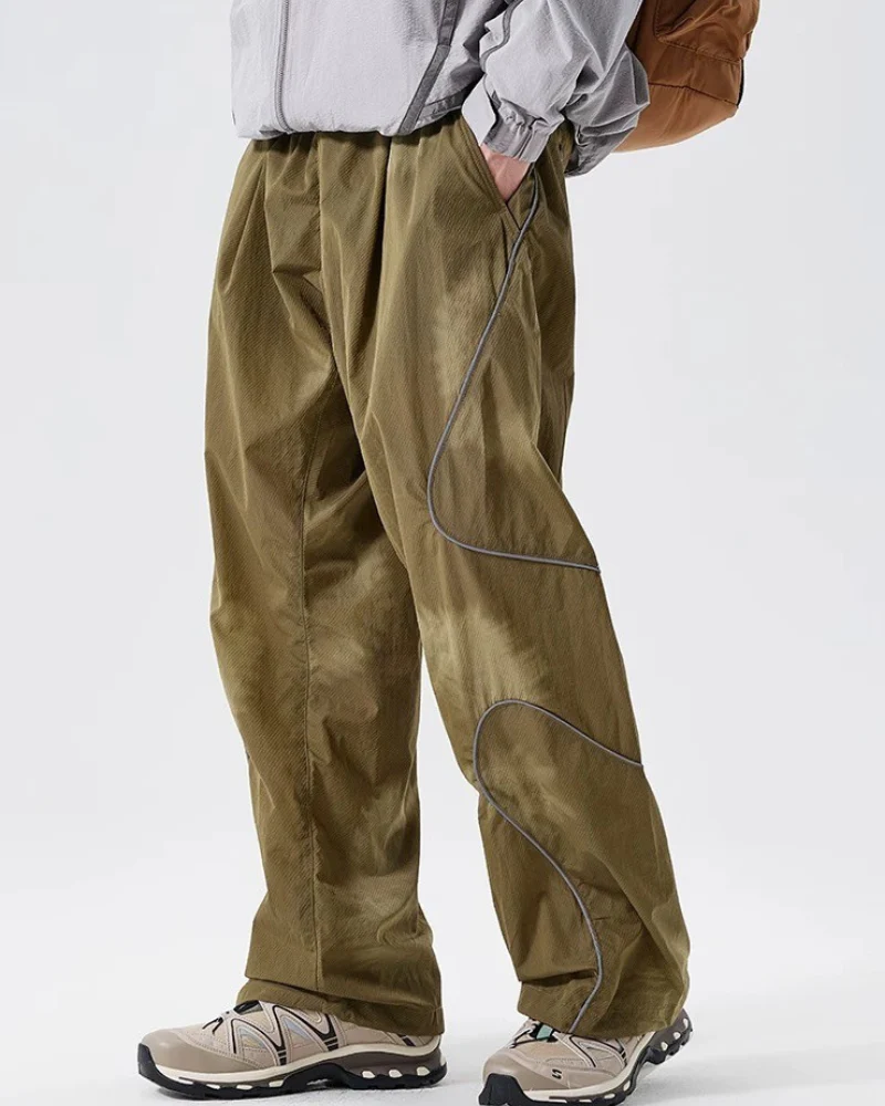 Streetwear Reflective Wide Leg Outdoor Hiking Pants - Image 19