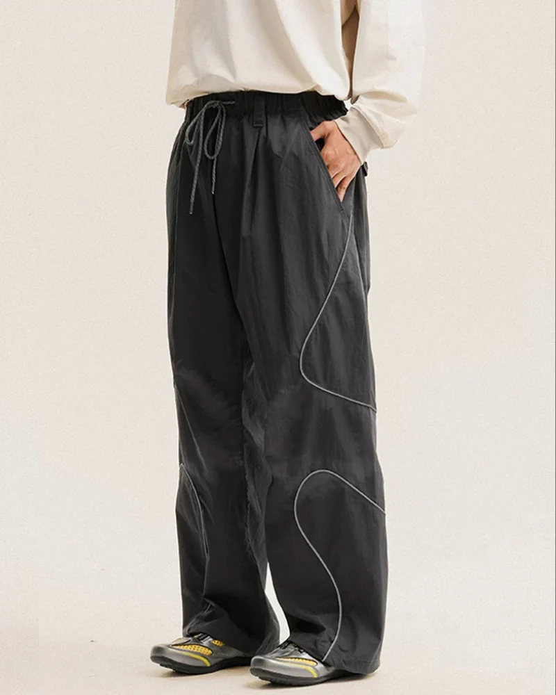 Streetwear Reflective Wide Leg Outdoor Hiking Pants - Image 5