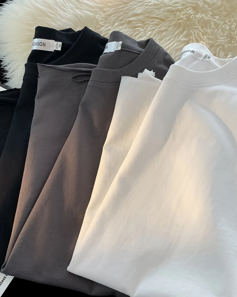 Streetwear Ripped Casual Base Layer Long Sleeve T-Shirt - Image 7